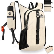 15L Small Hiking Backpack Foldable Ultralight Trekking Camping Outdoors Backpack for Women Men (beig