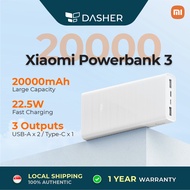 【1 YEAR WARRANTY】 Xiaomi Powerbank 3 PLM18ZM 20000mAh Upgrade 2C Version 18W Fast Charge Dual Input Output Port USB C