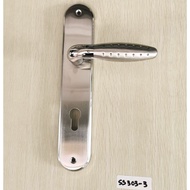 Handle Gagang Kunci Pintu Besar Stainless SUS304 Kotak / Bulat Set SOLIGEN SLG