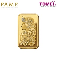 TOMEI x PAMP Suisse Lady Fortuna Gold Bar Fine Gold 9999 PSF-R-5G/10G