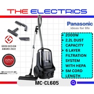 PANASONIC 2000W CYCLONE BAGLESS CANISTER VACUUM CLEANER WITH HEPA FILTER MC-CL605KV47 / MC-CL605KV /