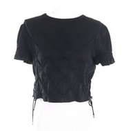 香奈兒 (CHANEL) P74589 女士短上衣，100%純棉，飾有水鑽吊墜和Coco標誌，黑色，尺寸38，法國製造，正品，成色極佳。