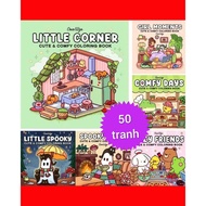 Combo of 50 sheets of Coloring Pages with many themes by artist Coco - A5 Size Paper to develop Tieu