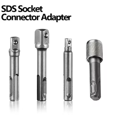 4pcs SDS Socket Adapter Hex Shank Screwdriver Adapter Converter 3/8" 1/4" 1/2" Impact Hammer Socket 