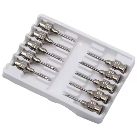 10Pcs Veterinary Syringe Needles Goat Pig Chicken Pet Injection Syringe Vaccination Vet Farm Tools P