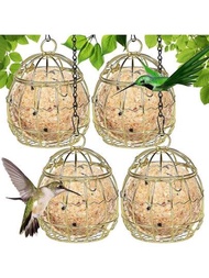 1入組戶外鳥類餵食籠彈簧掛鳥飼料器，適用於花園和院子