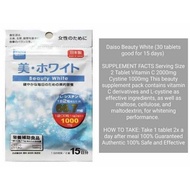 DAISO BEAUTY WHITE  Best seller beauty whitening  vitamin c supplement made from Japan 15 DAYS 30 TA