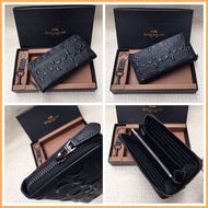 CH 74918 100% C Brand wallet for man Bag Men  purse long wallet embossed zipper wallet multi-card sl