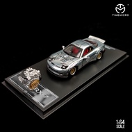 TM 1:64 Mazda RX-7 màu hồng lợn rx7 hợp kim mô hình cửa hàng xe thể thao