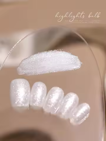 SHAKA 1-6pc Japanese Style Flash White Shell Aurora White Pearl Milky White Pure White Glitter High-