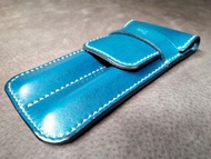 真牛皮手作雙色鋼筆套 筆袋/盒 雙支裝 萬寶龍 客製 免費印英文字