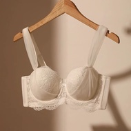 MeooLiisy Plus Size 34-42F Cup Bra for Women Lace Soft Underwire Lingerie Thin Cup Minimizer Fat MM
