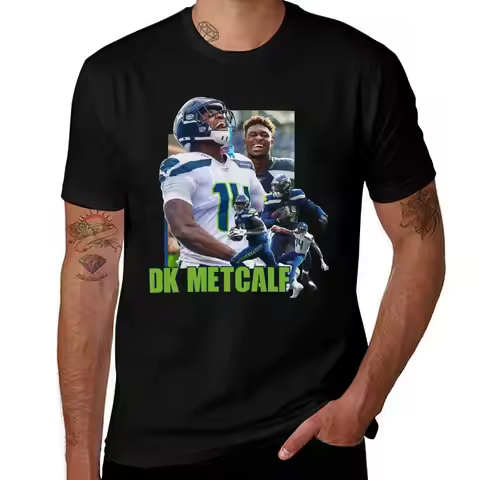 DK Metcalf T-Shirt mens graphic t shirts t shirt man cotton man t shirts for men casual T-Shirt