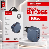 BATOK ADAPTOR BT-ACC BT-365 65W GaN USBOriginal a + 2 TYPE C + LIGHTNING