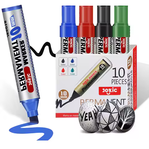 3 Color Large-Capacity POP Marker,10mm Nib,Permanent Markers,Quick Drying,Logistics Marker Pen Couri