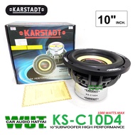 Karstadt ลำโพงซับวูปเฟอร์ ซับเบส 10นิ้ว 1000 วัตต์ โครงหล่อ แม่เหล็ก 3 ชั้น Karstadt รุ่น KS-C10D4 = 1ดอก