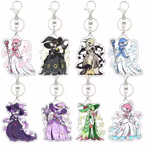 Pokemon Espeon Umbreon Sylveon Mewtwo Mimikyu Gardevoir Creativity Key Chain Bag Pendant Decoration