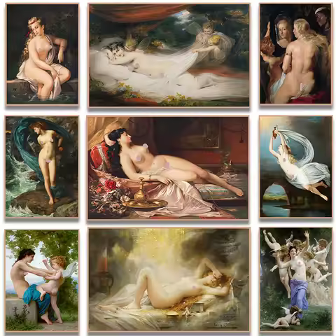 Classic Edgar Degas Woman Combing Her Hair Female Body Art Mythological Characters Poster Canvas Pai