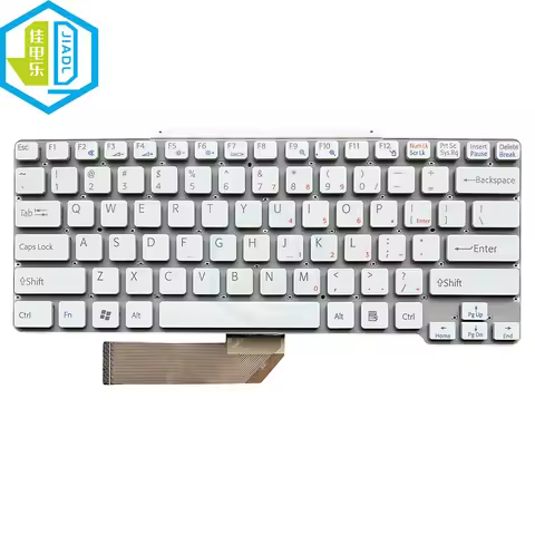 US English Laptop Keyboard for Sony VGN-SR VGN-SR190 VGN-SR290 White Keyboard No Backlight Without F