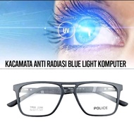 Aviator Style Square Frame Anti-Radiation Photochromic Minus Glasses