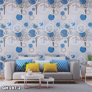 TERLARIS Wallpaper Dinding Motip Polkadot Hijau Stiker Dinding Ruang Tamu Elegan Mewah