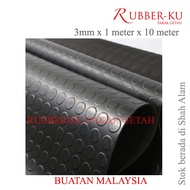 Round Stud Rubber Mat I 3mm(Thk)x1mtr(W)x10mtr(L) I Rubber Floor Mat I Airport Mat  I Anti Slip Rubb
