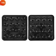 SHLY Billiard Ball Tray, Black Plastic Pool Ball Tray, Billiard Accessories 16 Holes Billiard Ball P
