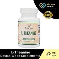 L-Theanine - Double Wood Supplements (200 mg - 120 caps) แอล ธีอะนีน
