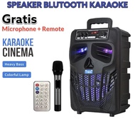 Speaker Bluetooth Karaoke Extra Bass 7801 Free Mic Dan Remote