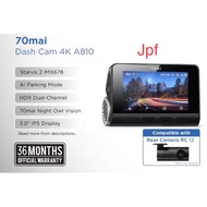 70mai A810 New Update 4K HDR Dual Channel DVR dash cam (Built in ADAS and GPS)car cemera car dash ca