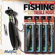 MELIFLUO Catfish Float Rig, Durable Construction Double Hook Double Hook Rig, Effective Simple Setup
