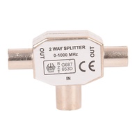2 Way Aerial Coaxial MYTV Antenna Signal Splitter