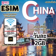 eSim จีน  eSim CHINA เน็ตเต็มสปีดอินเตอร์เน็ตUnlimited ใช้งาน 3- 30 วัน 4G/5G