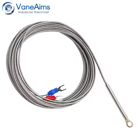 5mm Hole Washer Temperature Sensor PT100 K J Type Thermocouple 1m 2m 3m 4m 5m Cable Wire Industrial 