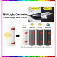 TPU Photochromic Film Car Lamp Film Self Adhesive Clear to Black Headlight PPF Protection Film