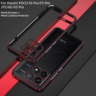 Ultra Thin Light Metal Camera Lens Protector Alloy Frame Phone Case For Xiaomi POCO F6 Pro F5 F5Pro 