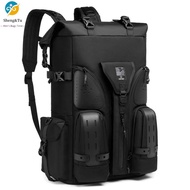 【 Spot sales 】OZUKO Large Capacity Waterproof Outdoor Tactical Roll Top Men Laptop Backpack