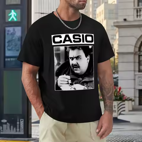 John Candy Casio T-shirt custom design for his own boy white men's pattern T-shirt fun casual street