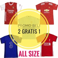 (BELI 2 GRATIS 1) KAOS JERSEY BOLA DEWASA