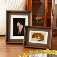 Medieval Style Table Photo Frame 27cm A4 Retro Living Room Entrance Picture Frame Painting Calligrap