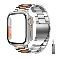 สายเหล็กสแตนเลสสำหรับสายคาด Apple Watch 45มม. 41มม. 40มม. 44มม. สร้อยข้อมือโลหะ Correa I Watch 7 6 5 SE 8เคสเปลี่ยนเป็น Ultra