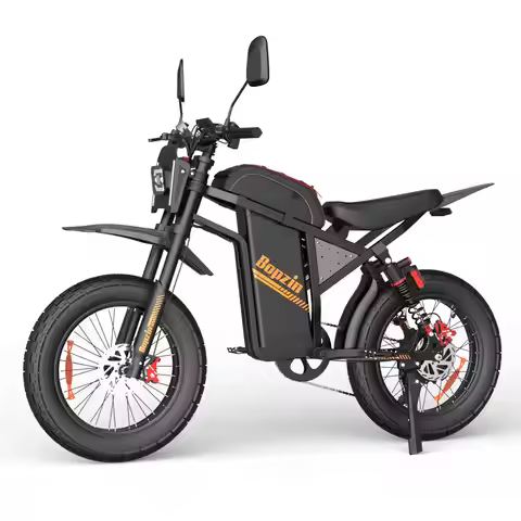 Bopzin Electric Mountain Dirt Bike M2000 60V 35Ah 3000W 20"x4 Off Road Fat Tire E-Bike Electric Bicy