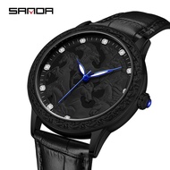Sanda ธุรกิจม้า Totem แฟชั่นวิศวกรรมเคลื่อนไหวส่องสว่างหรูหราสันทนาการนาฬิกากันน้ำของขวัญ SD7012-3
