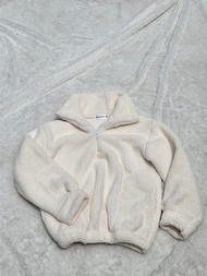 FANNA - Sweater Half Zip Crop Sherpa Bulu
