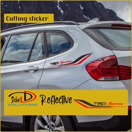 Sticker cutting STICKER REFLECTIVE TRD Sportivo Cool Car STICKER