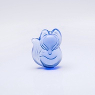 Feng Shui Stone Fox Pendant (Wood element - Blue)