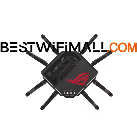 ASUS ROG Rapture GT-BE98 Pro Quad-Band WiFi 7 Gaming Router, Next-Gen Computing, Dual 6 GHz Band Spe