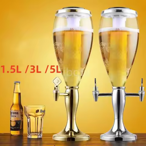 Wine cannon double head 1.5L 3L draft beer cannon commercial luminous beer machine wine tower bar kt