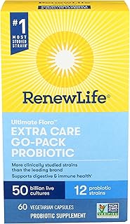 ReNew Life, Ultimate Flora Probiotic Extra Care 50 Billion Go Pack, 60 Count