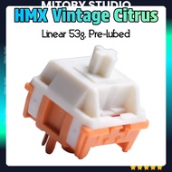 HMX Vintage Citrus Linear Switch hmx prelube Mitoby Studio Mechanical Keyboard Switch
